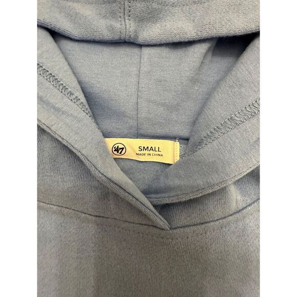 Golden State Warriors Crop Sweatshirt Sm Women '47 Brand NBA Basketball Hoodie - Picture 4 of 6